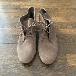 White Mountain Taupe Lace Up Booties